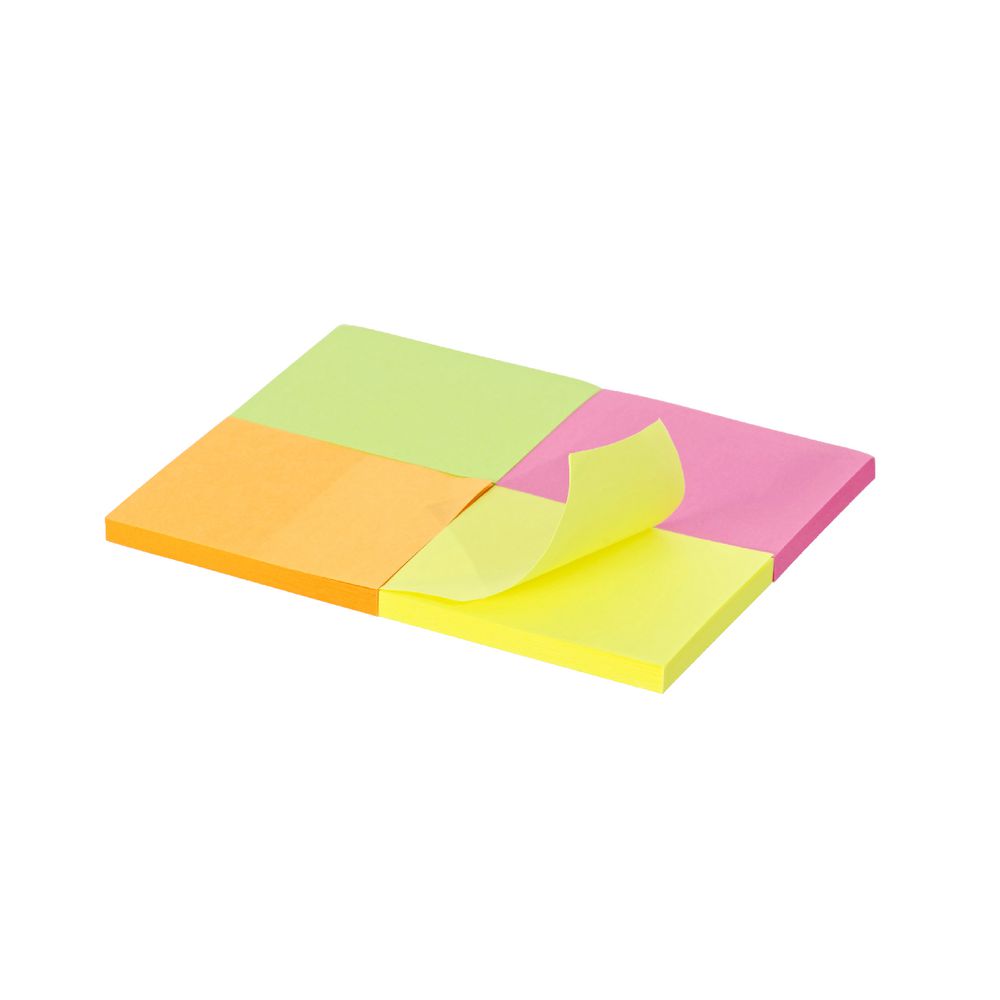J.Burrows Stick-it Notes 38 x 50mm Assorted Neon 4 Pack
