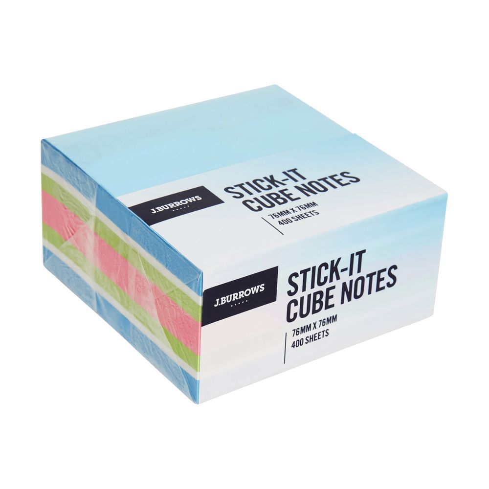J.Burrows Stick-it Cube Notes 76 x 76mm