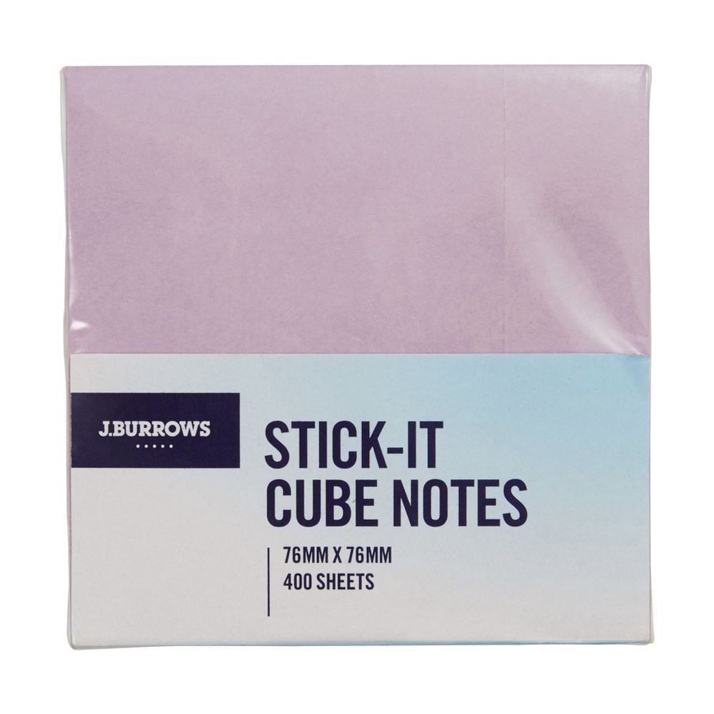 J.Burrows Stick-it Cube Notes 76 x 76mm