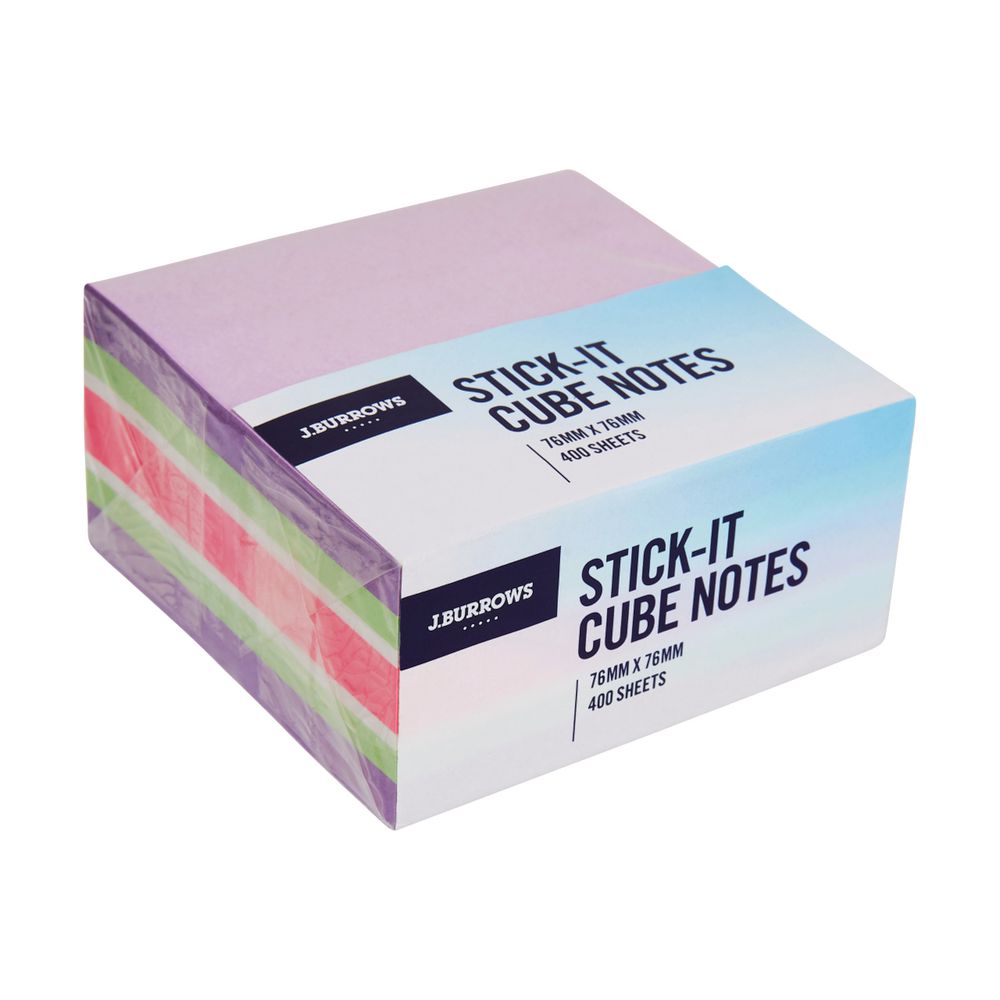J.Burrows Stick-it Cube Notes 76 x 76mm