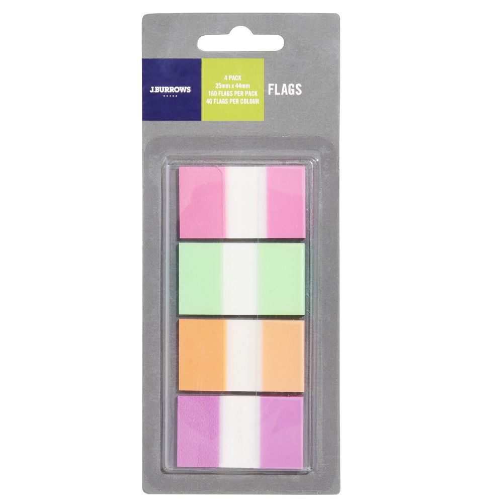 J.Burrows Flags 25x44mm Assorted 4 Pack