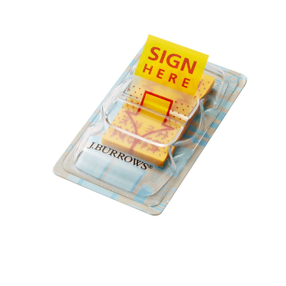 J.Burrows Sign Here Flags 25 x 44mm 2 Pack