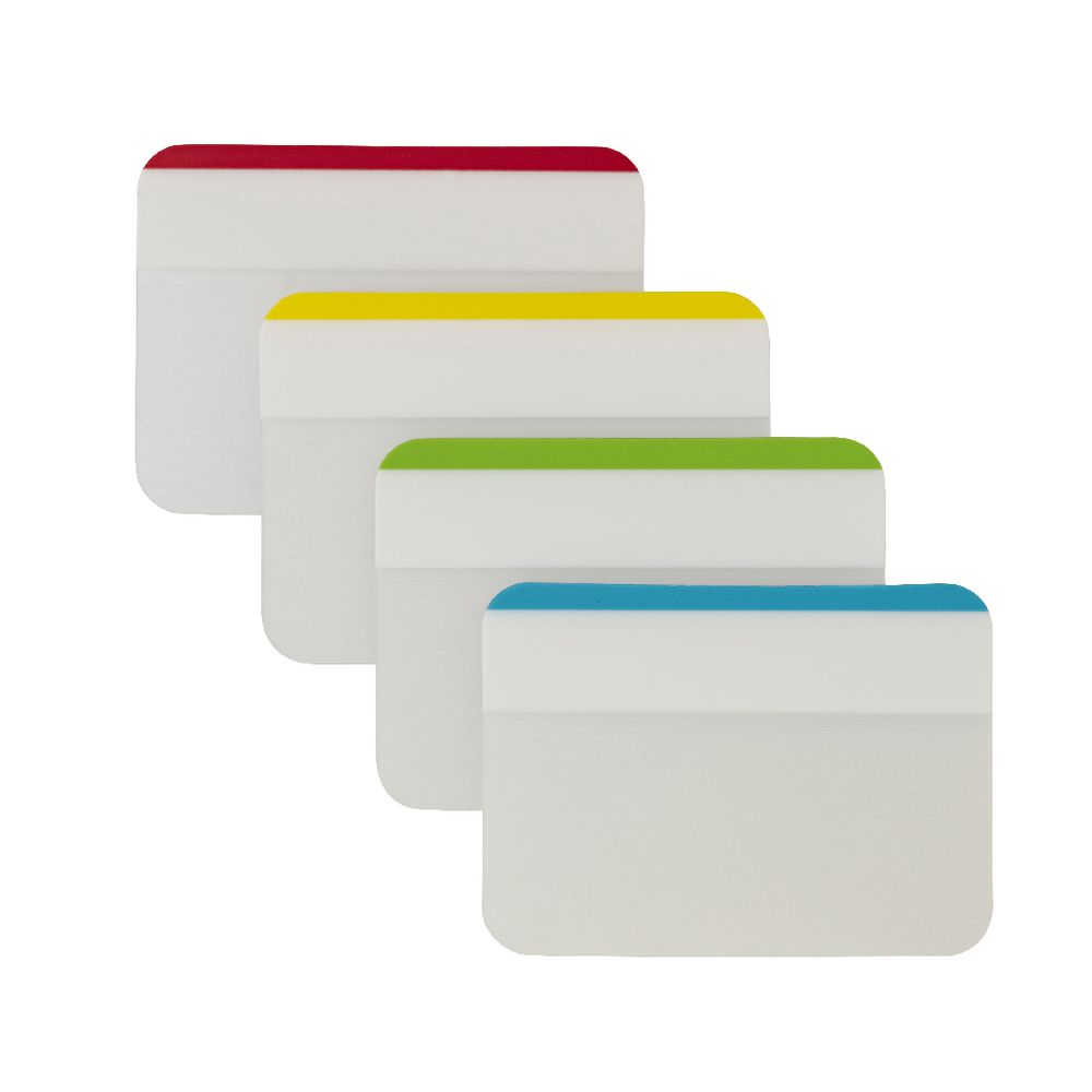 J.Burrows Tabs 38 x 50mm Assorted Colours 4 Pack