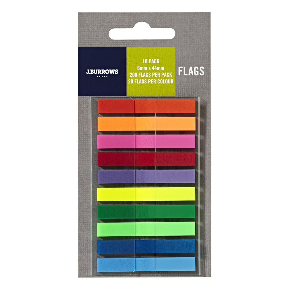 J.Burrows Flags 6 x 44mm 10 Pack