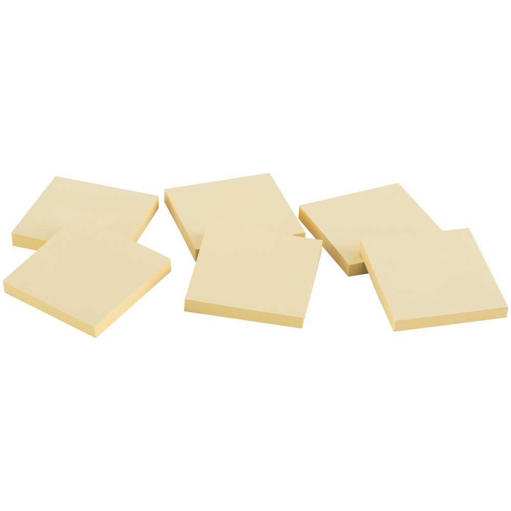 J.Burrows Stick-it Dispenser Notes 76 x 76mm Yellow 6 Pack