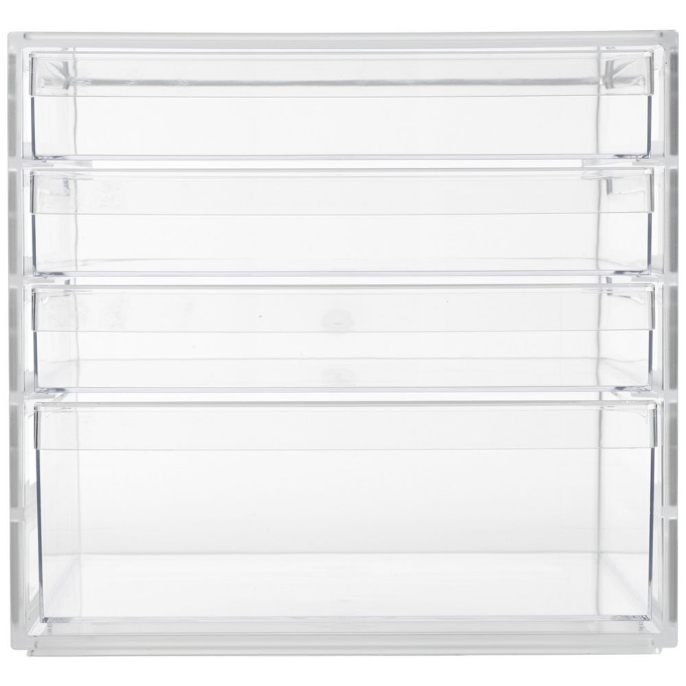 J.Burrows Desktop File Organiser 4 Drawer Clear | Officeworks