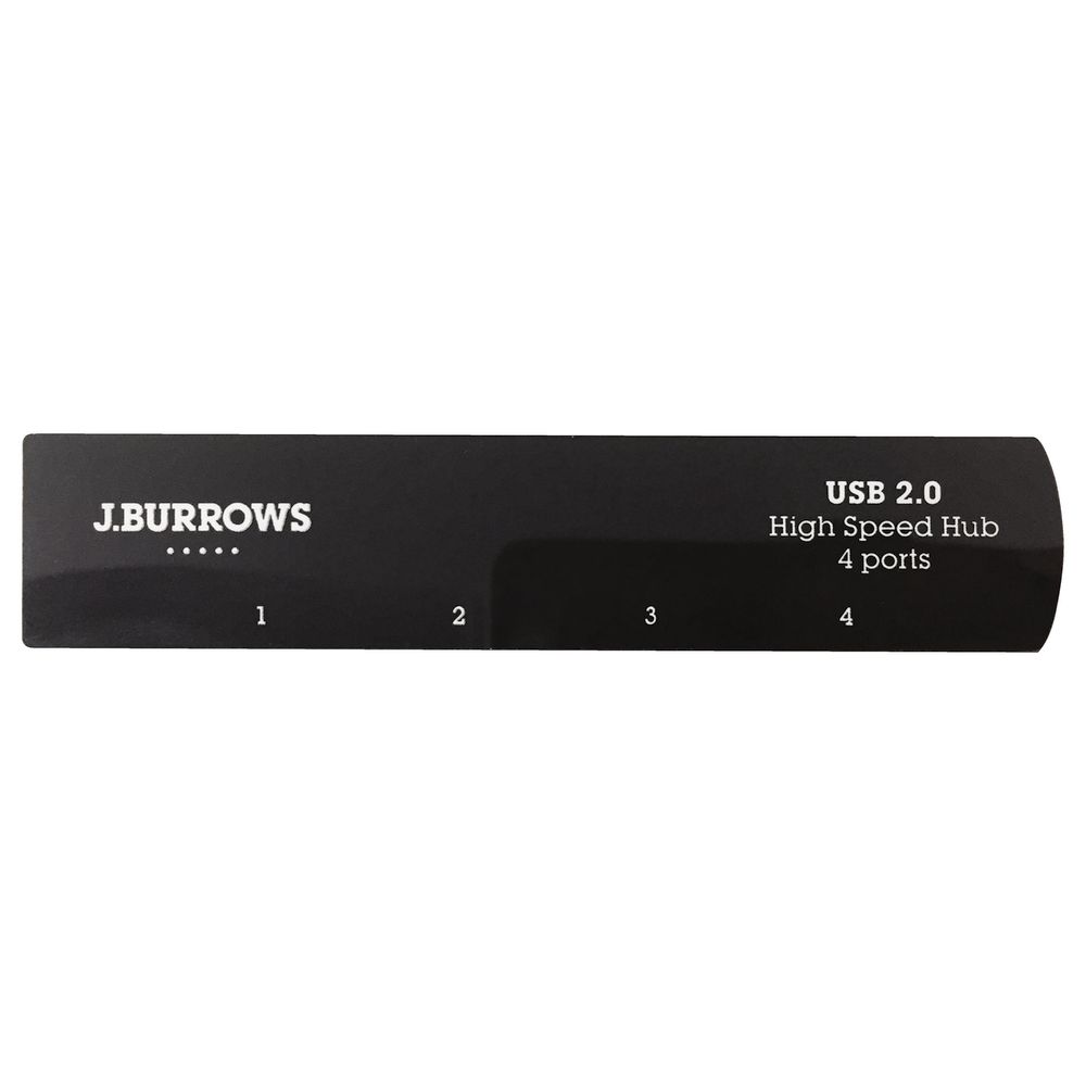J.Burrows 4 Port USB 2.0 Hub Black