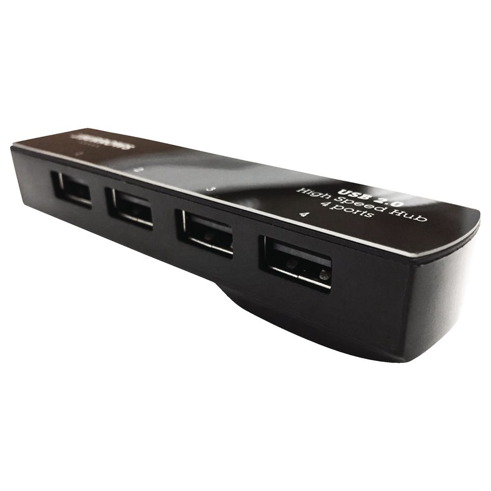 J.Burrows 4 Port USB 2.0 Hub Black