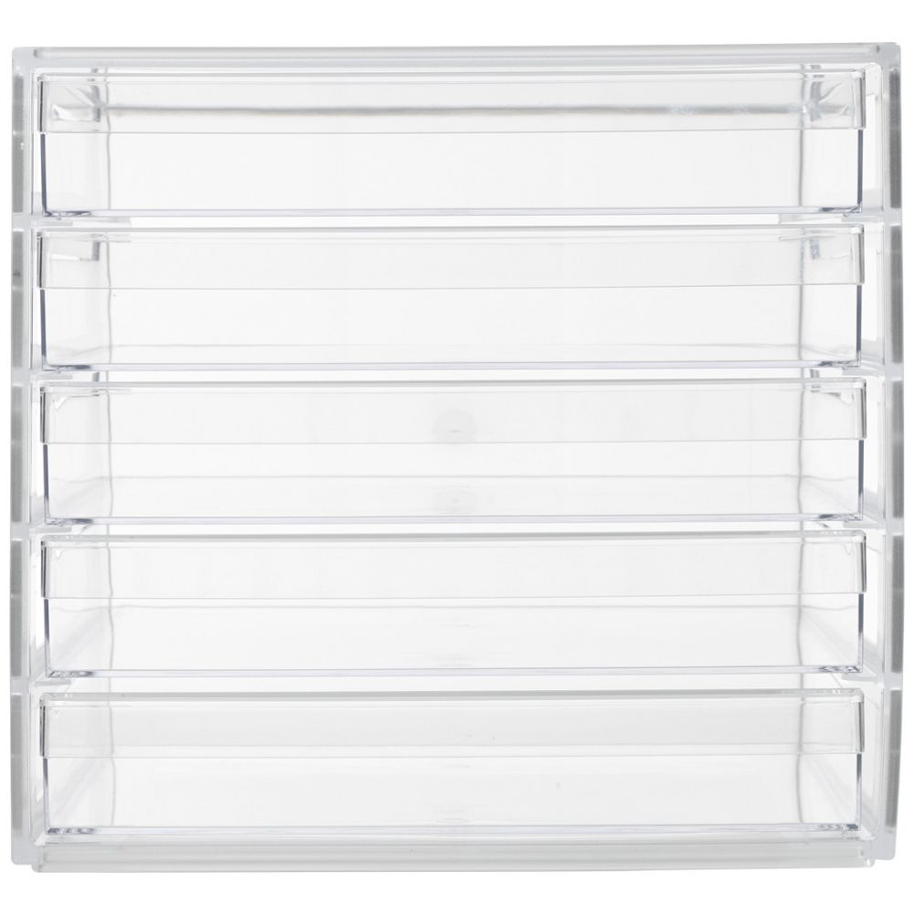 J.Burrows Desktop File Organiser 5 Drawer Clear | Officeworks