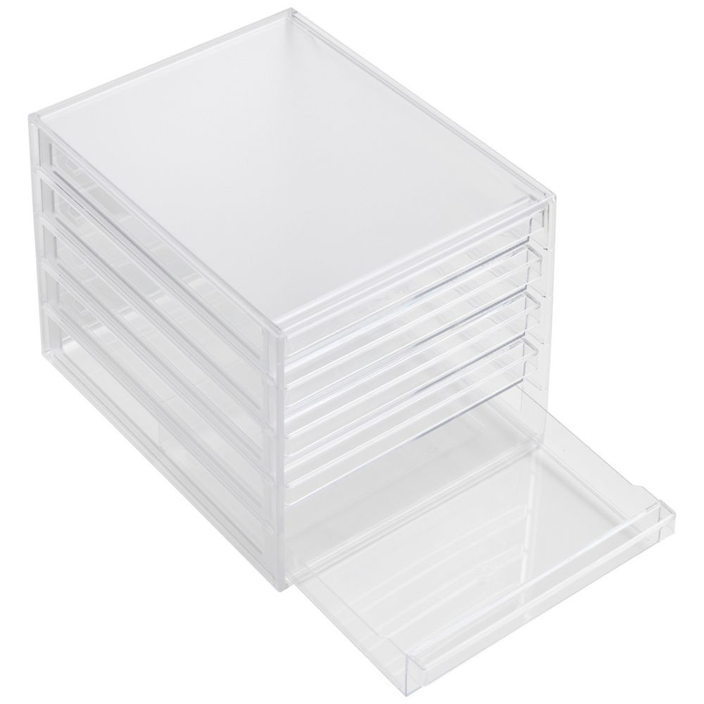 J.Burrows Desktop File Organiser 5 Drawer Clear | Officeworks