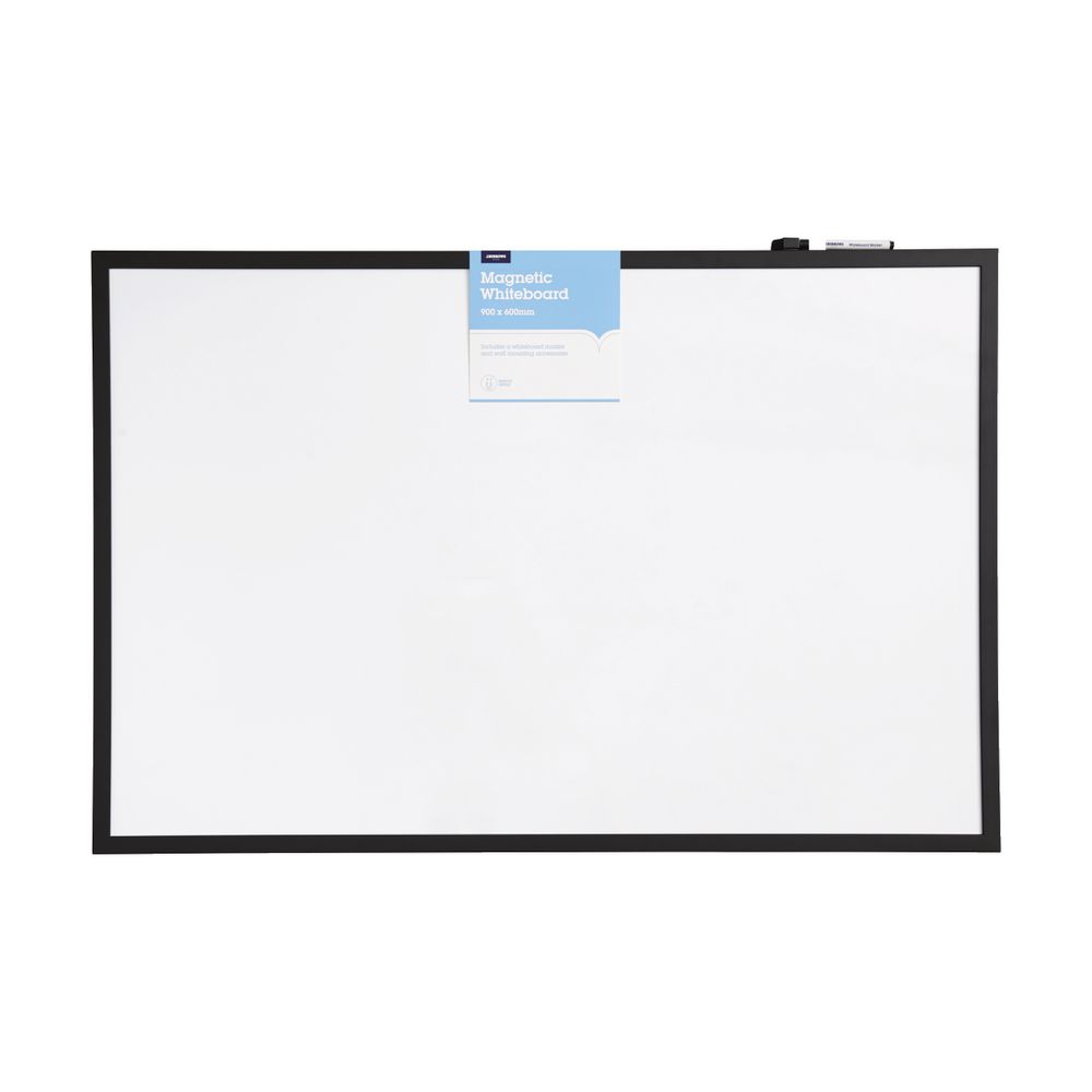 J.Burrows Black Frame Whiteboard 900 x 600mm 9341694462523 eBay