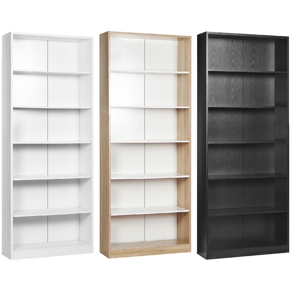 Austin 6 Shelf Bookcase Black