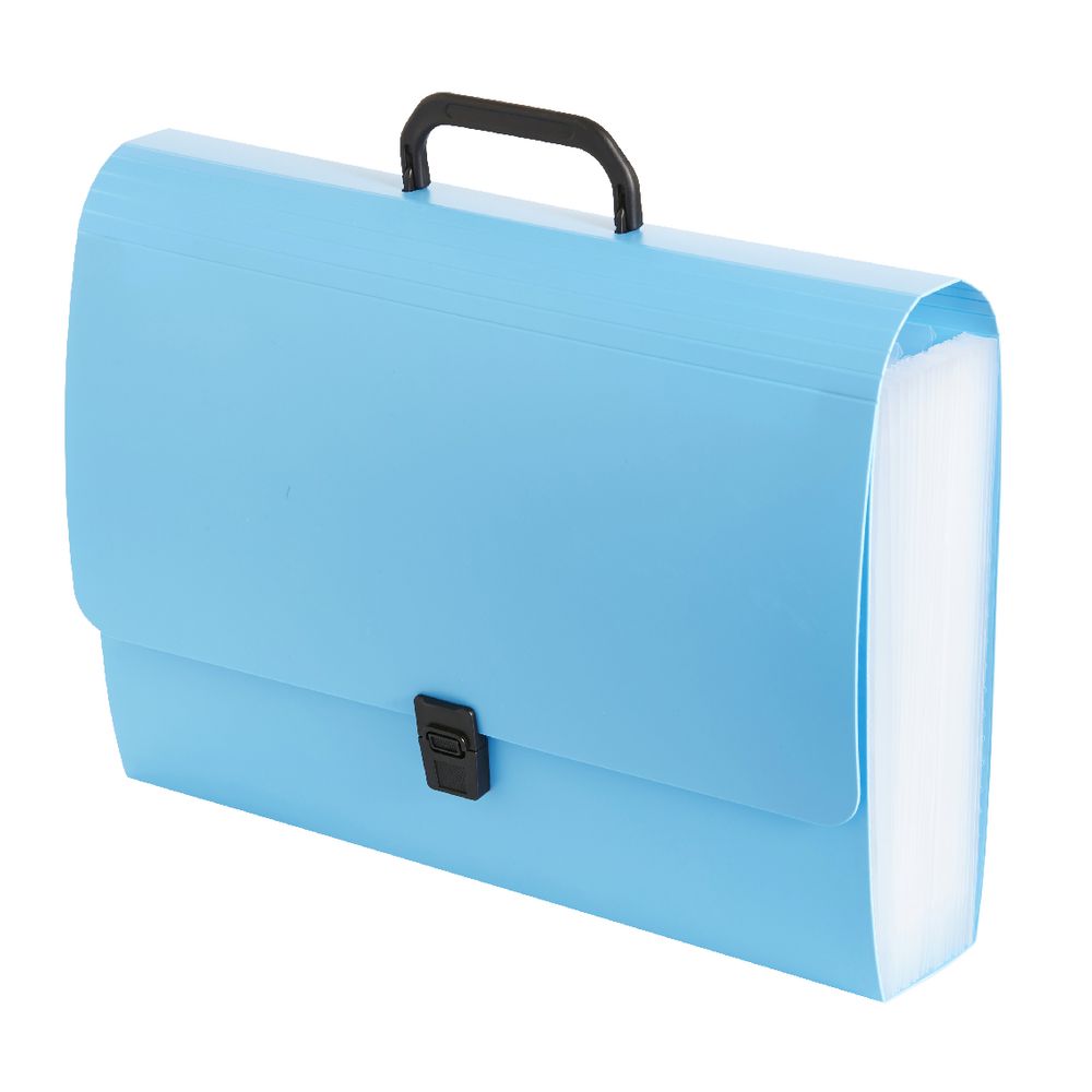J.Burrows Expanding File Foolscap 26 Pocket Blue