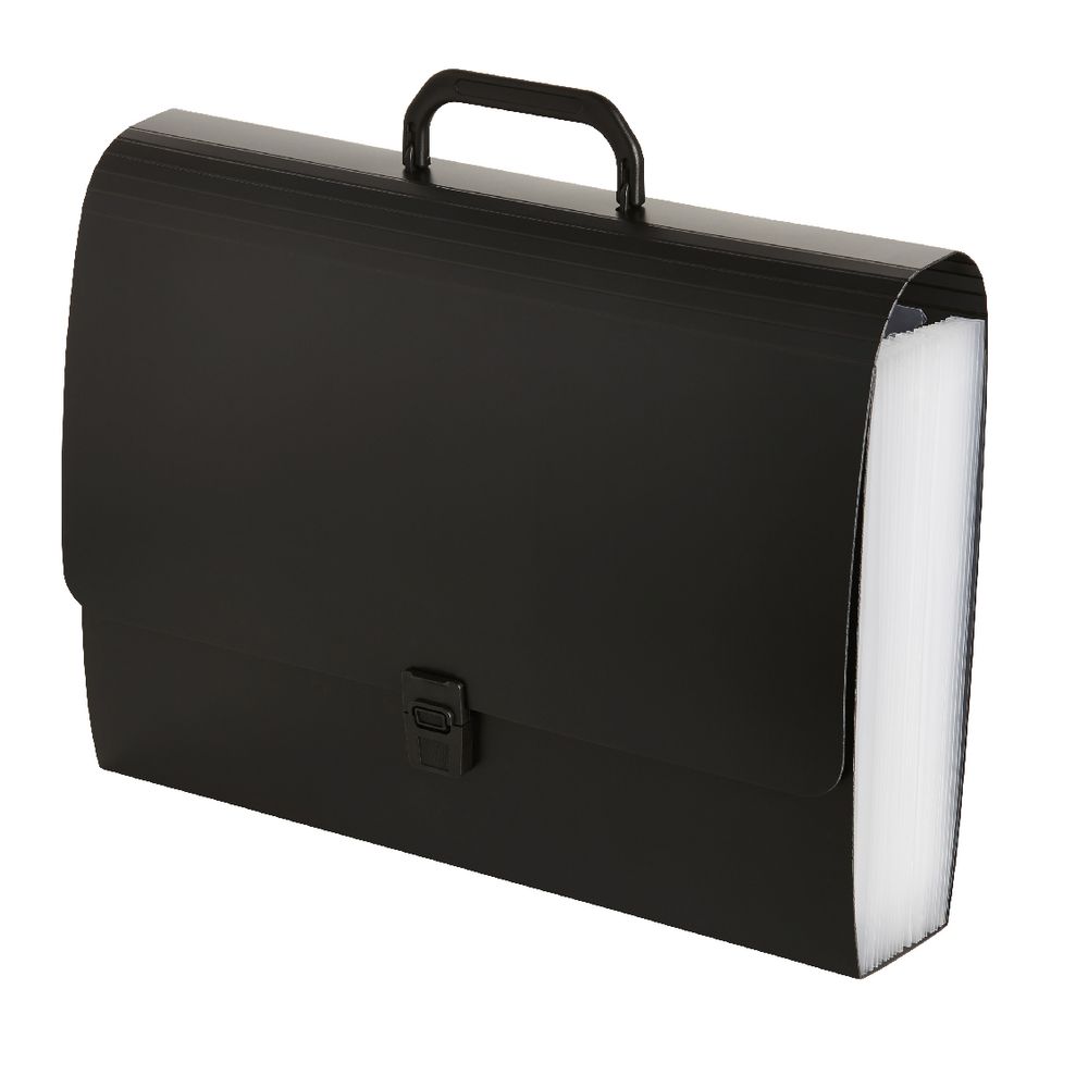 J.Burrows Expanding File Foolscap 26 Pocket Black