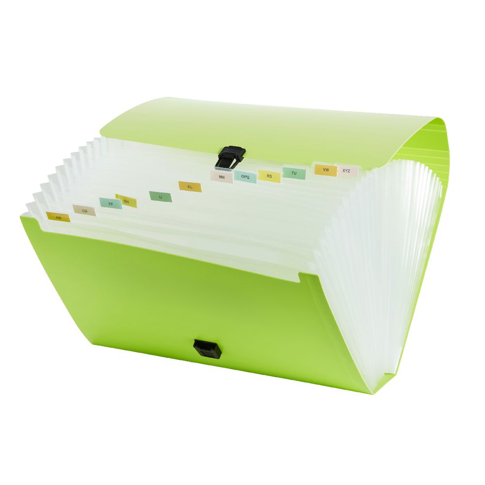 J.Burrows Expanding File Foolscap 26 Pocket Green
