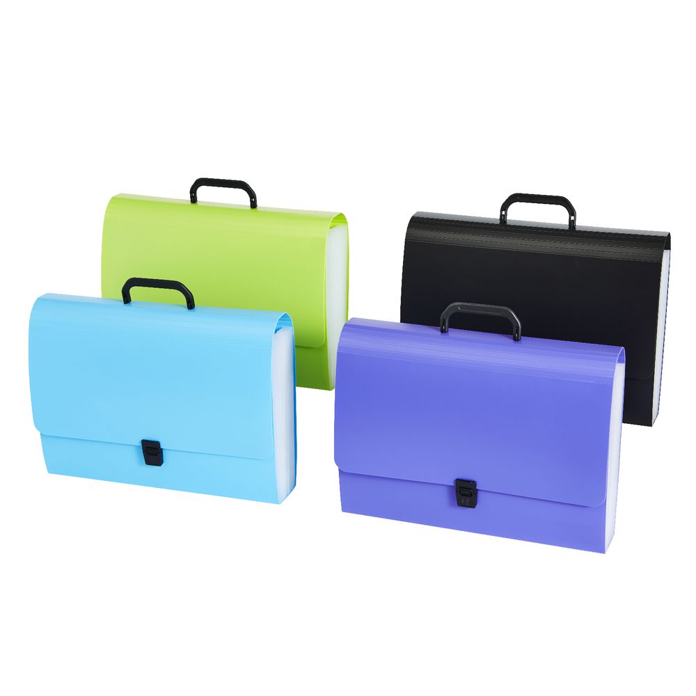 J.Burrows Expanding File Foolscap 26 Pocket Black