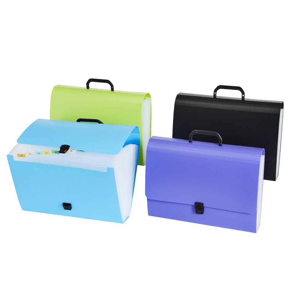 J.Burrows Expanding File Foolscap 26 Pocket Green