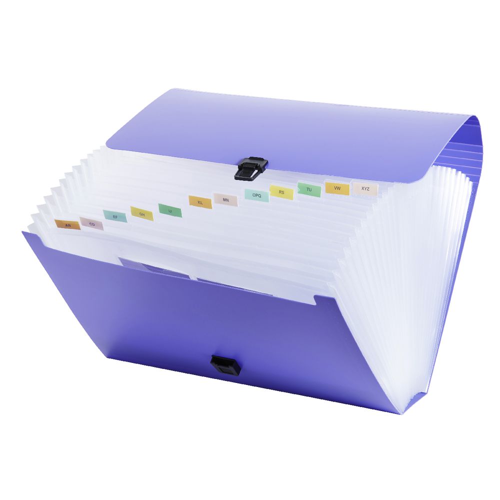 J.Burrows Expanding File Foolscap 26 Pocket Purple