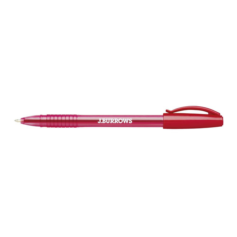 J.Burrows Ballpoint Pens Assorted Colours 10 Pack