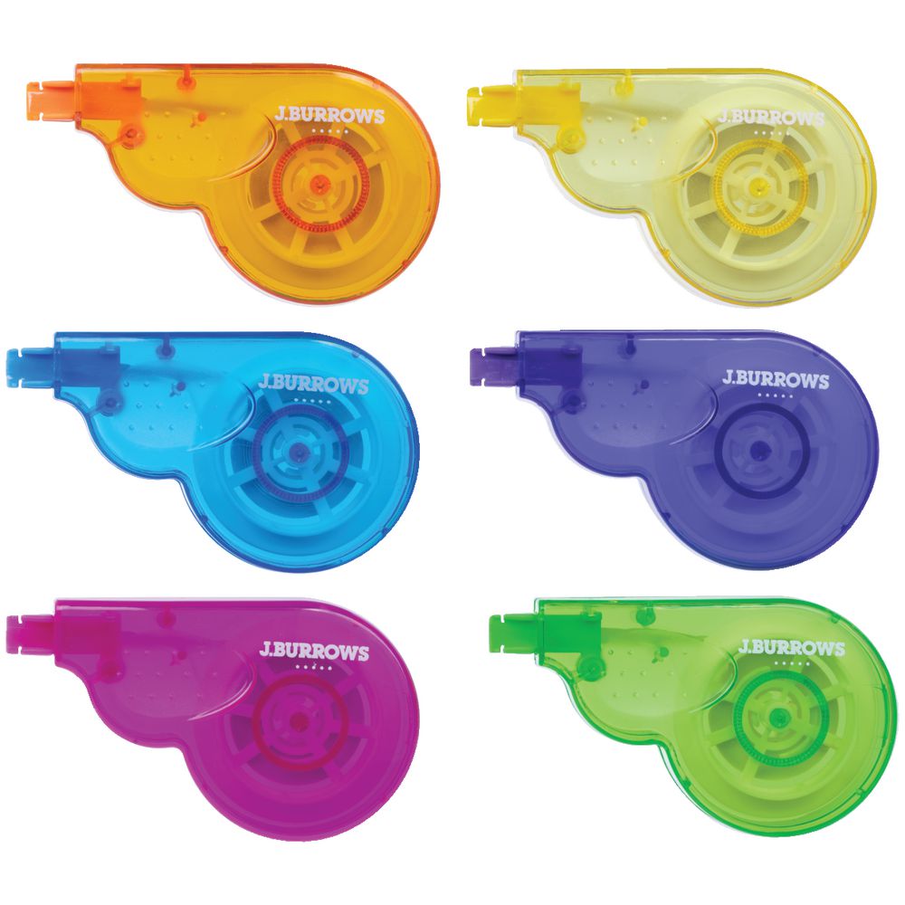 J.Burrows Precise Correction Tape 4mm x 8m 6 Pack