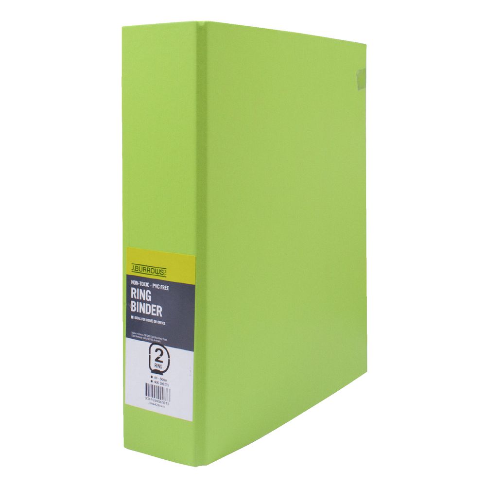 J.Burrows Binder A4 2 D-Ring 50mm Green