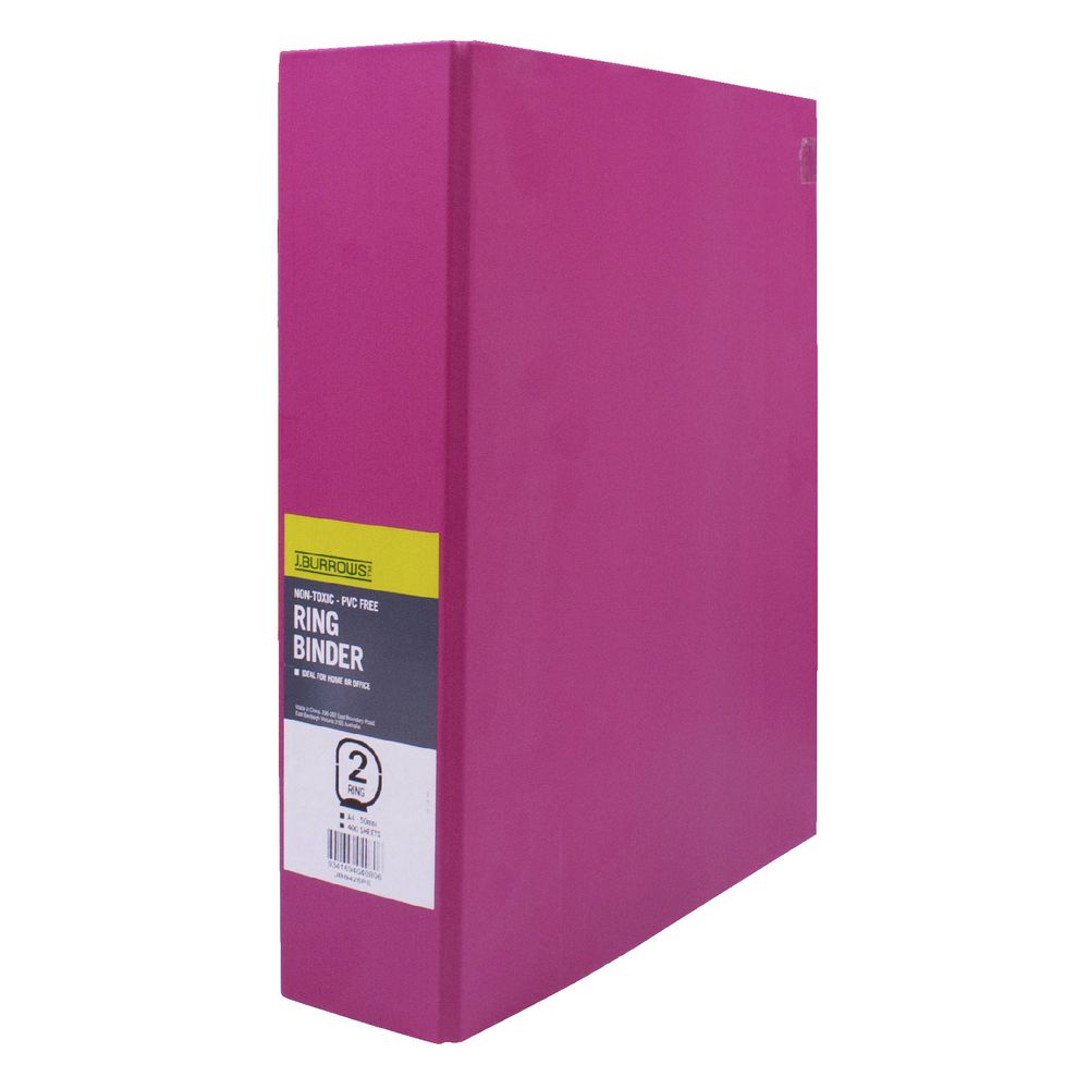 J.Burrows Binder A4 2 D-Ring 50mm Pink