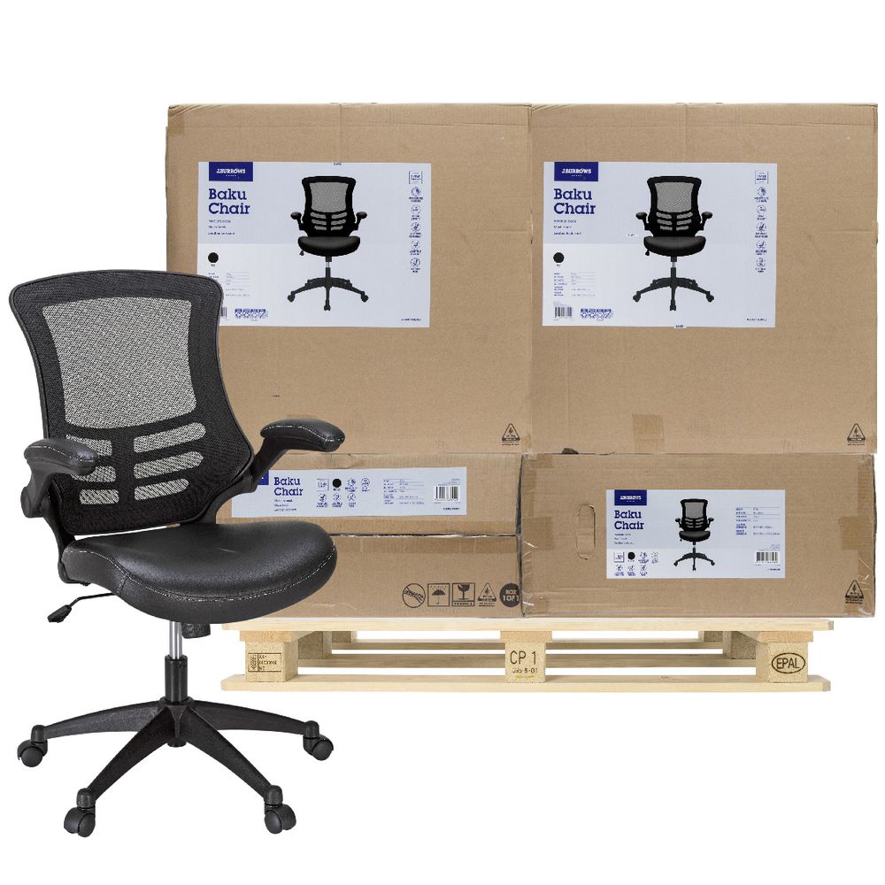 Baku Medium Back Chair Black