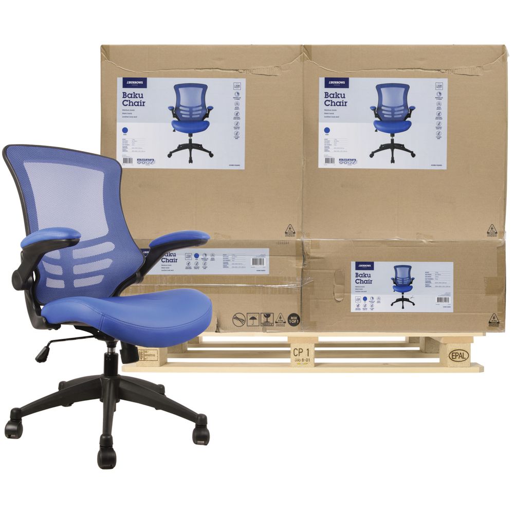 Baku Medium Back Chair Blue