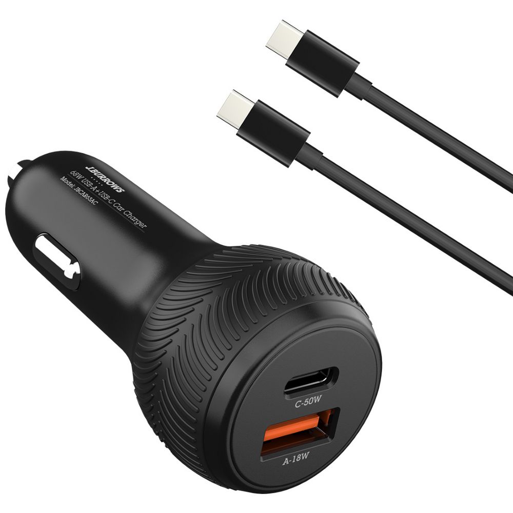 Dual USB-C/A Car Charger 65 W Officeworks