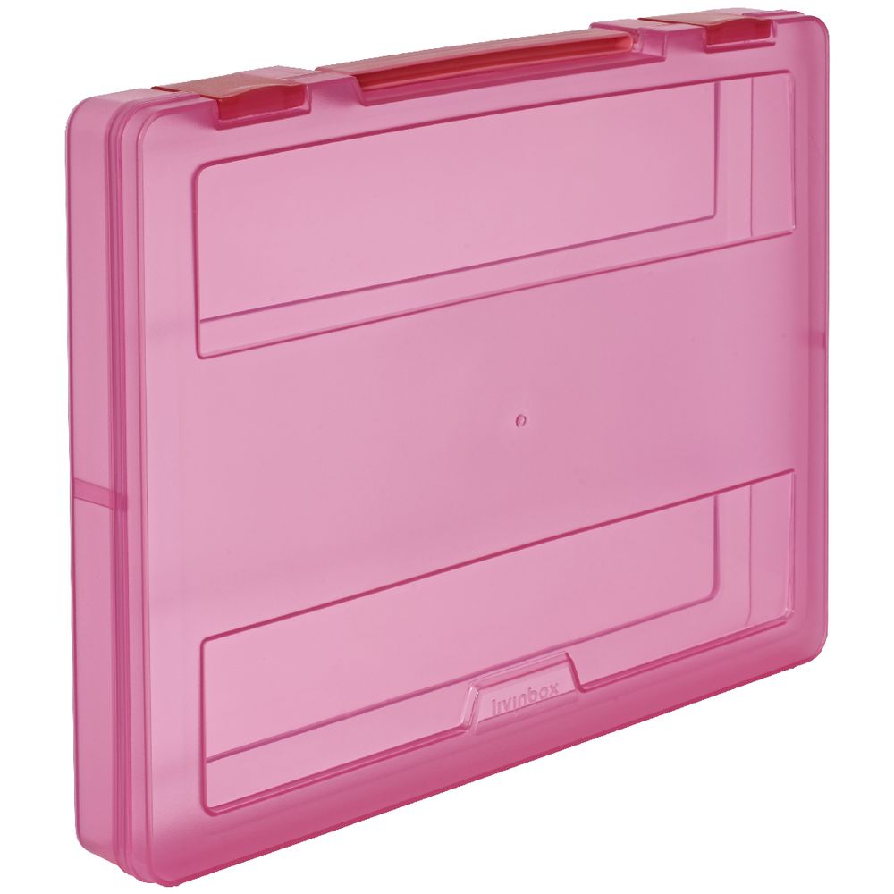J.Burrows Stationery Case with Handle Pink
