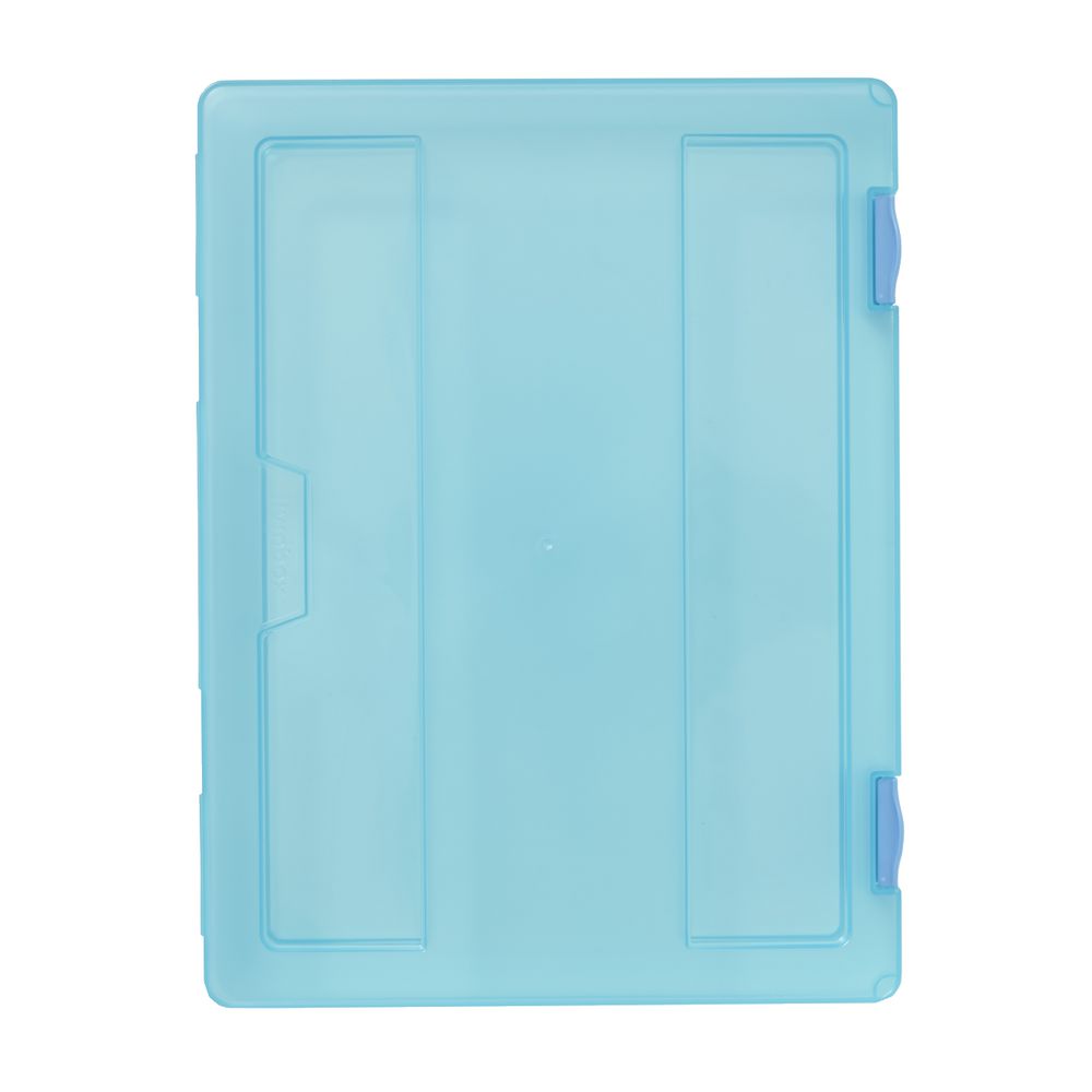 J.Burrows Stationery Case A4 Clip Closure Blue