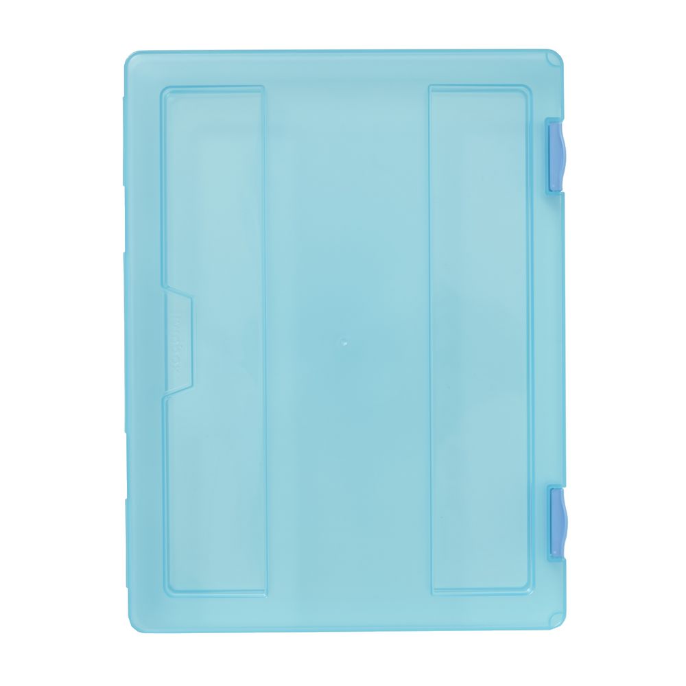 J.Burrows Stationery Case A4 Clip Closure Blue | Officeworks