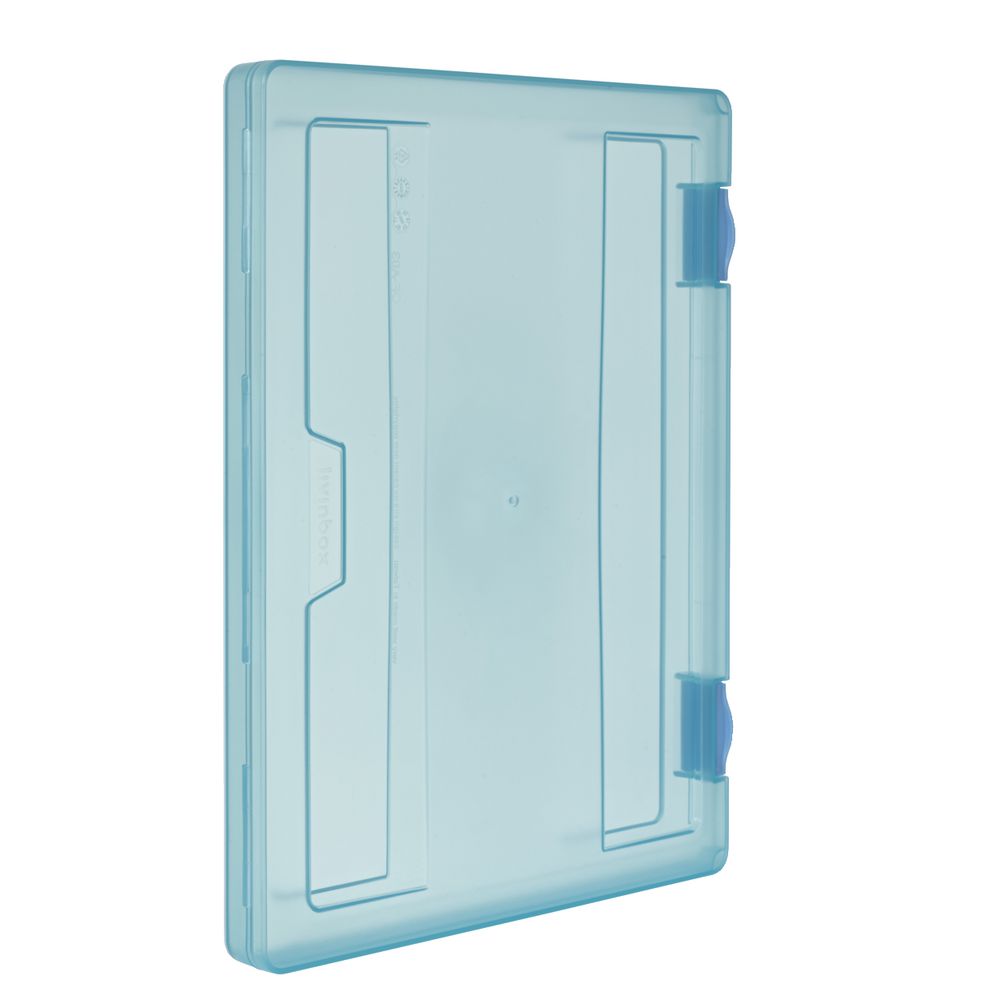 J.Burrows Stationery Case A4 Clip Closure Blue