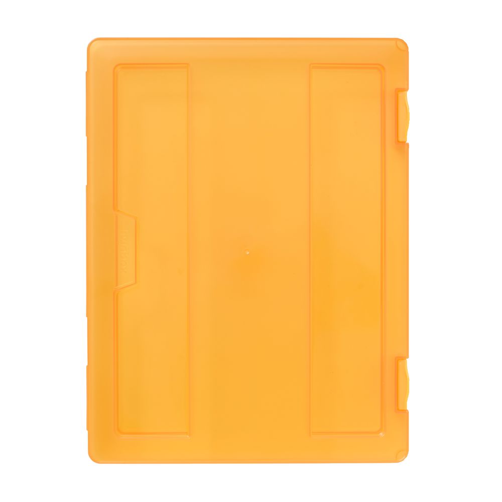 J.Burrows Stationery Case A4 Clip Closure Orange | Officeworks