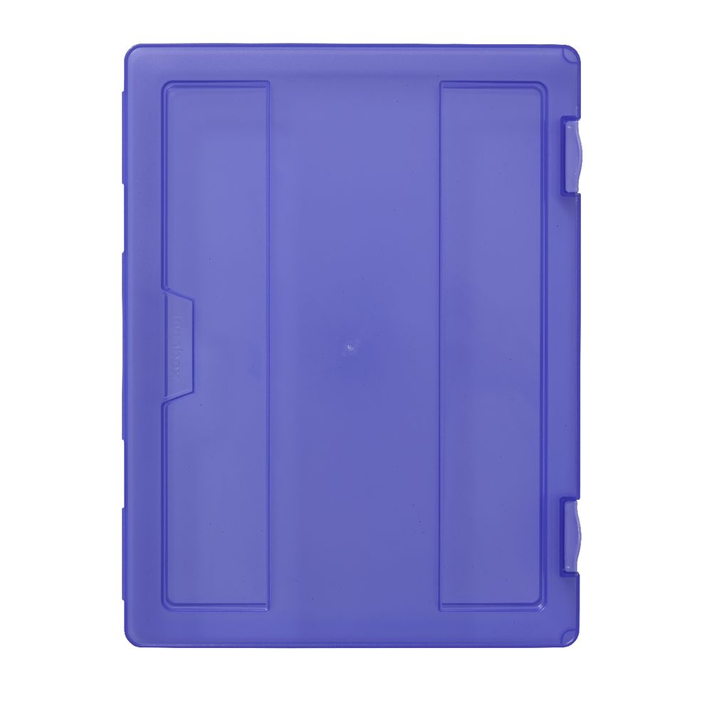 J.Burrows Stationery Case A4 Clip Closure Purple | Officeworks