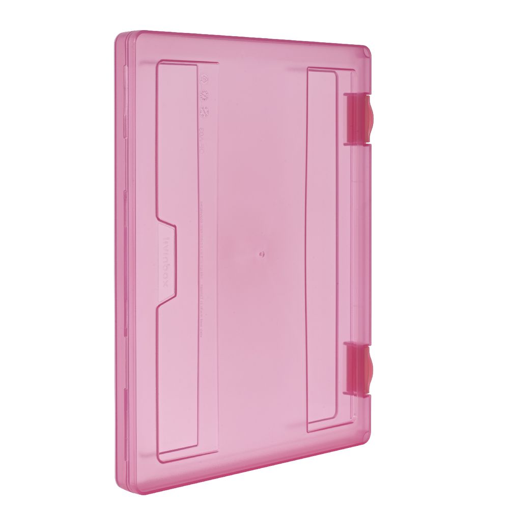 J.Burrows Stationery Case A4 Clip Closure Pink