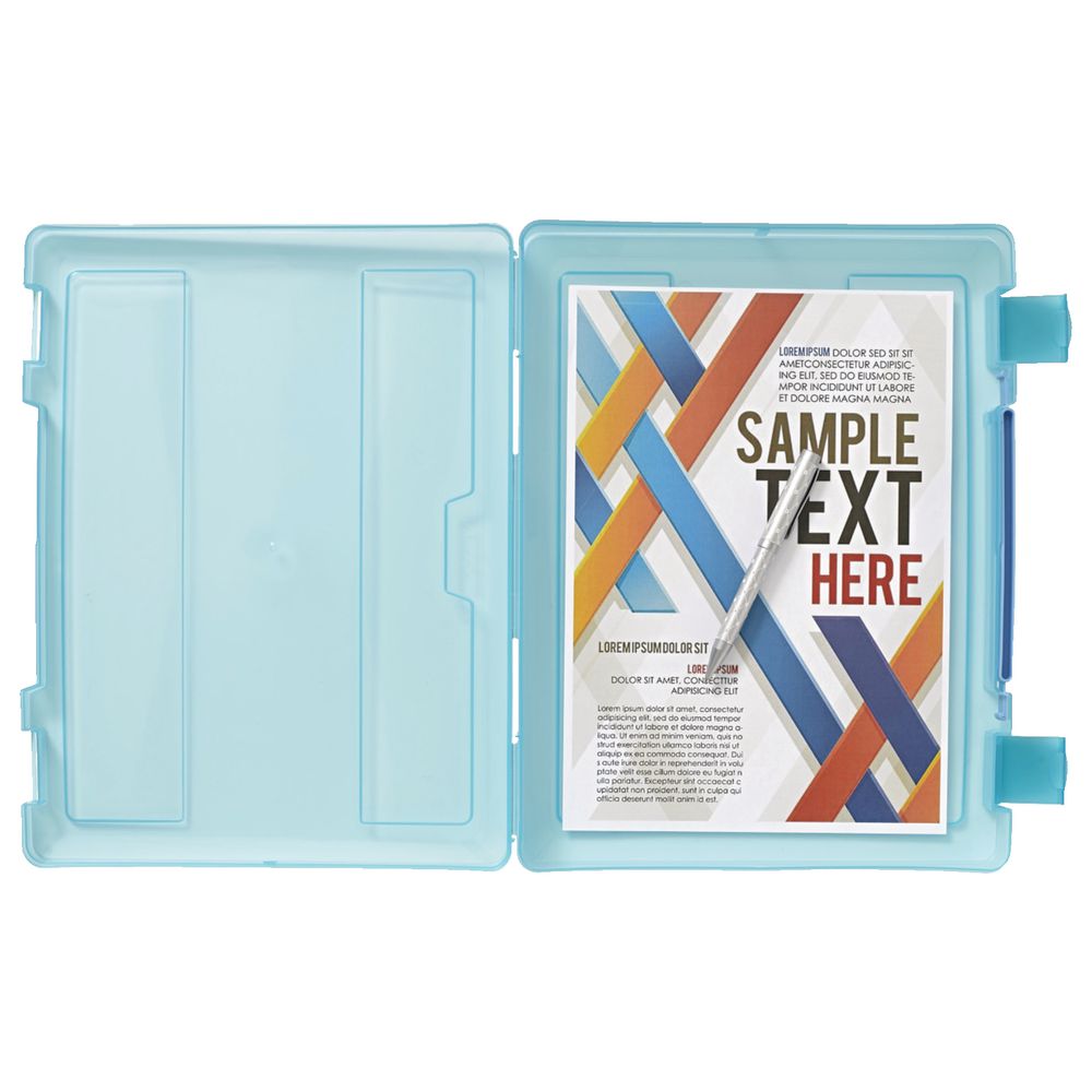 J.Burrows A4 Stationery Case with Handle Blue