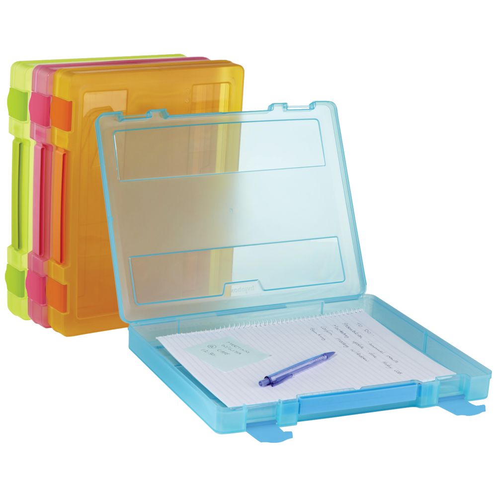 J.Burrows A4 Stationery Case with Handle Blue