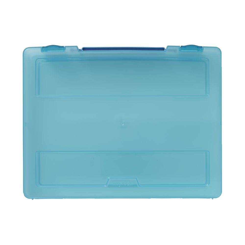 J.Burrows A4 Stationery Case with Handle Blue