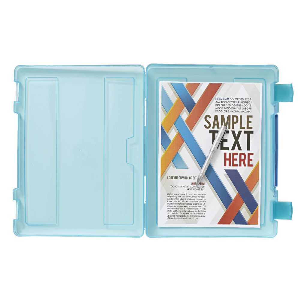 J.Burrows A4 Stationery Case with Handle Blue