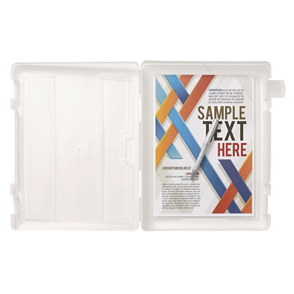 J.Burrows A4 Stationery Case with Handle Clear