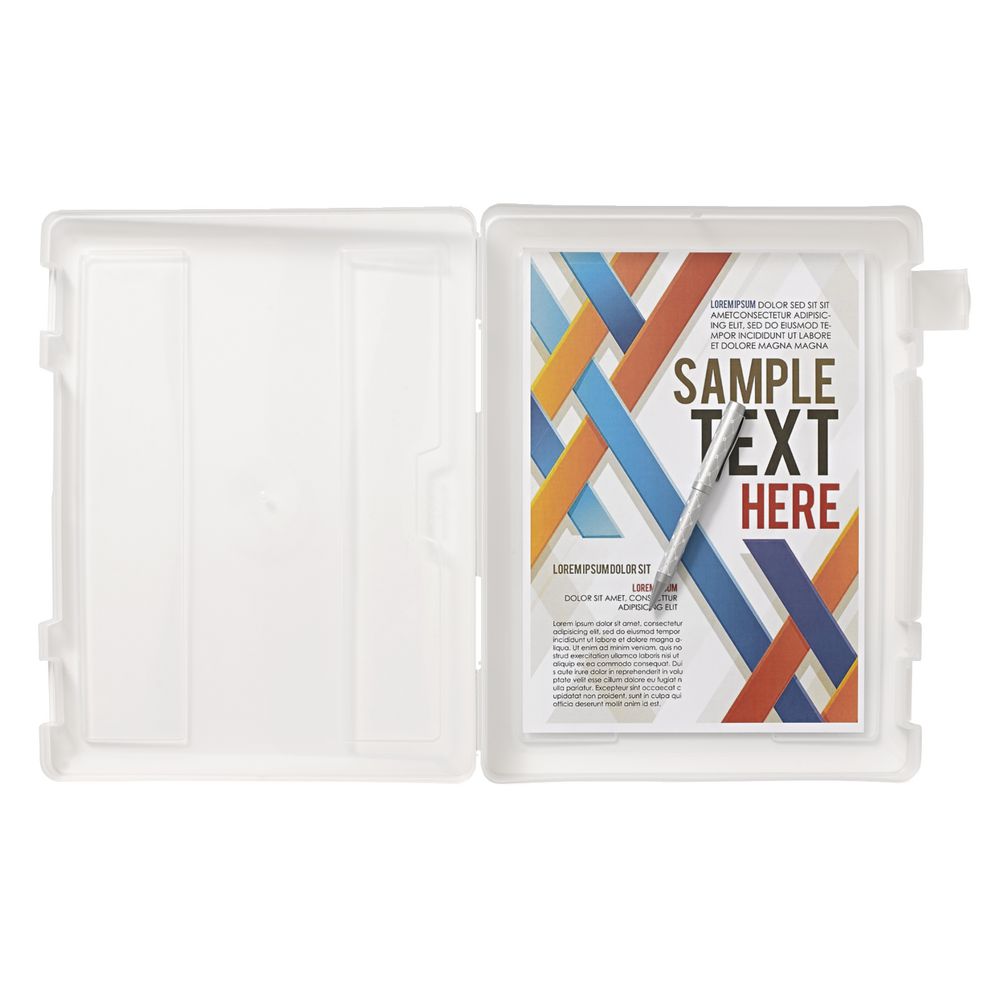 J.Burrows A4 Stationery Case with Handle Clear