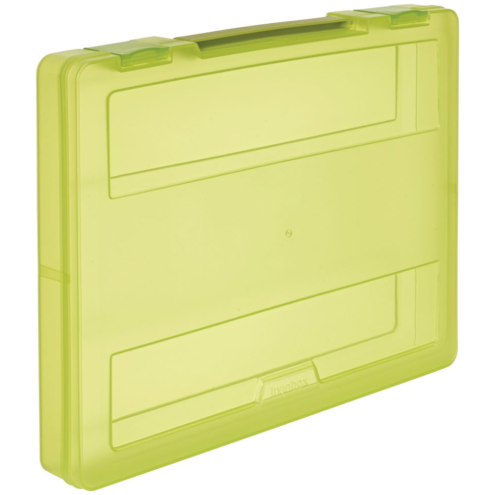 J.Burrows A4 Stationery Case with Handle Green