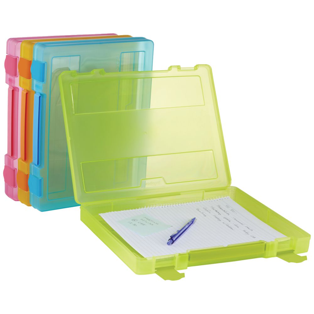 J.Burrows A4 Stationery Case with Handle Green