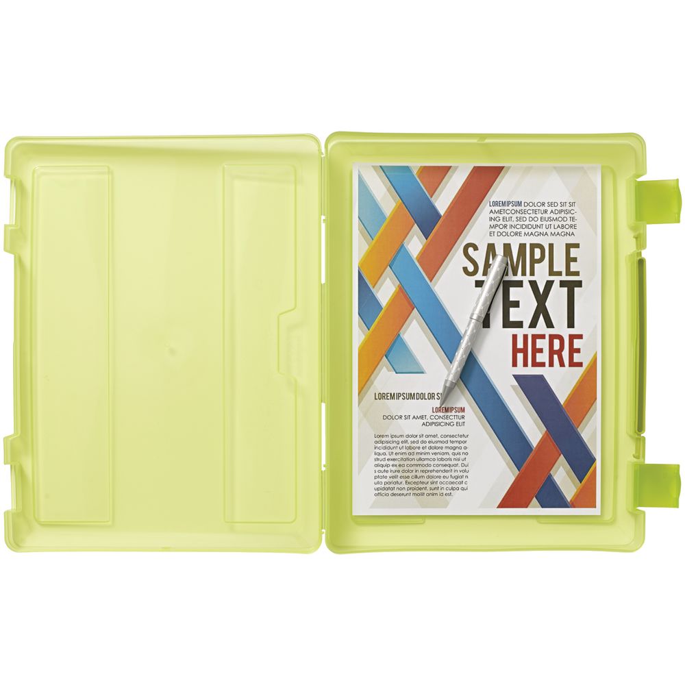 J.Burrows A4 Stationery Case with Handle Green