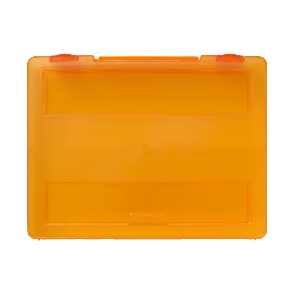 J.Burrows A4 Stationery Case with Handle Orange