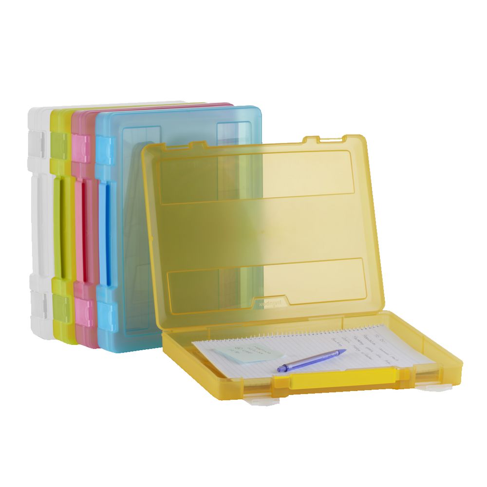 J.Burrows A4 Stationery Case with Handle Orange