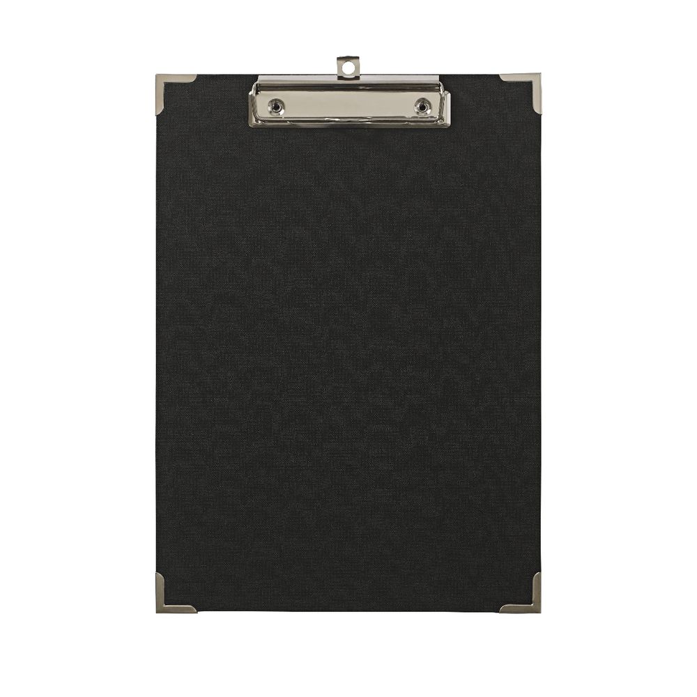 Clipboard A4 with Metal Corners Black