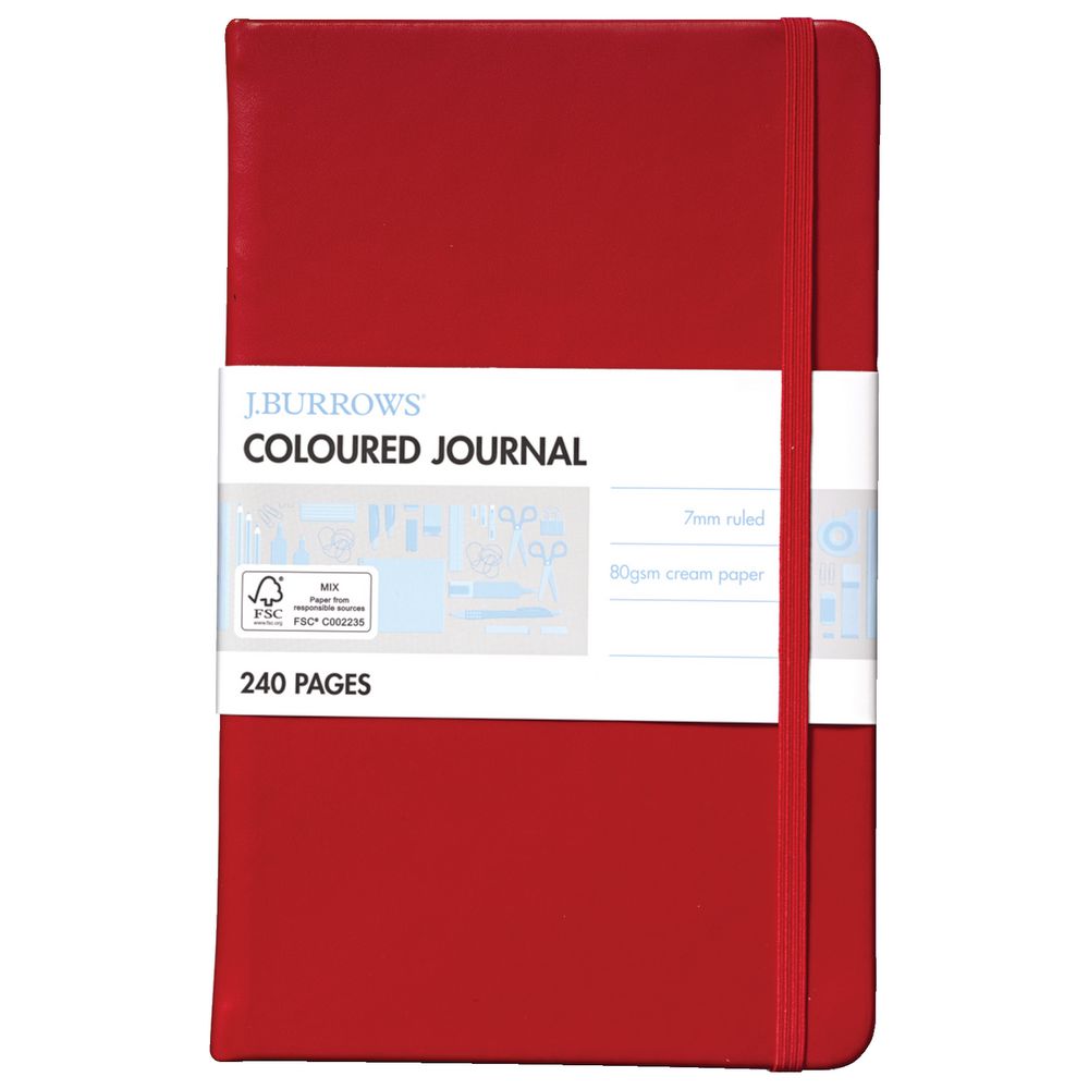 J.Burrows Large Journal 240 Page Red