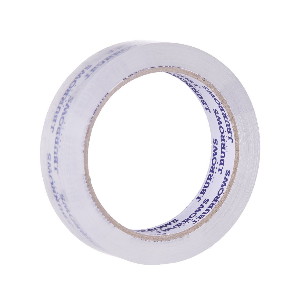 J.Burrows Clear Adhesive Tape 24mm x 76m 6 Pack